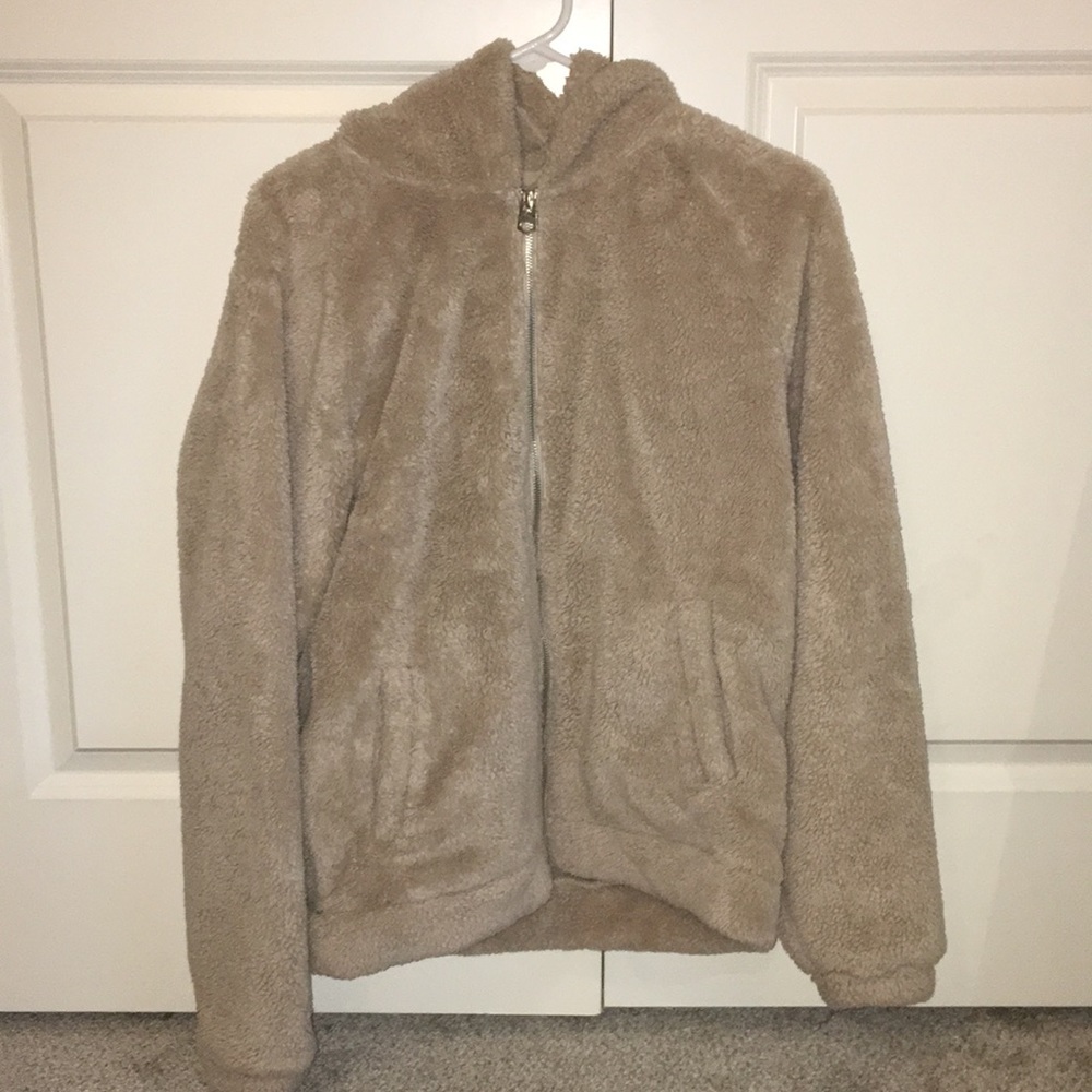 Forever 21 light brown teddy bear jacket